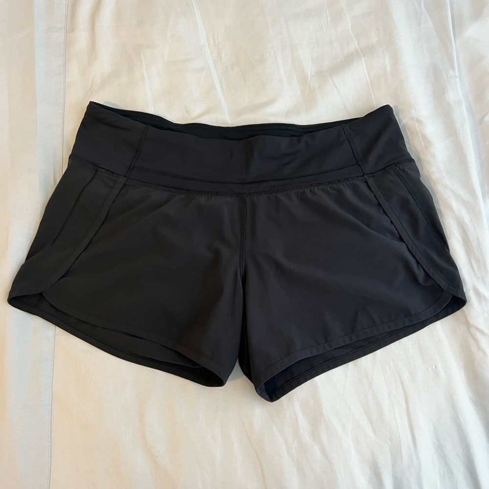 Lululemon black running shorts, barely used!